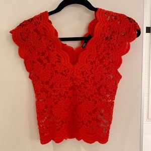 Red Lace Zara Tank